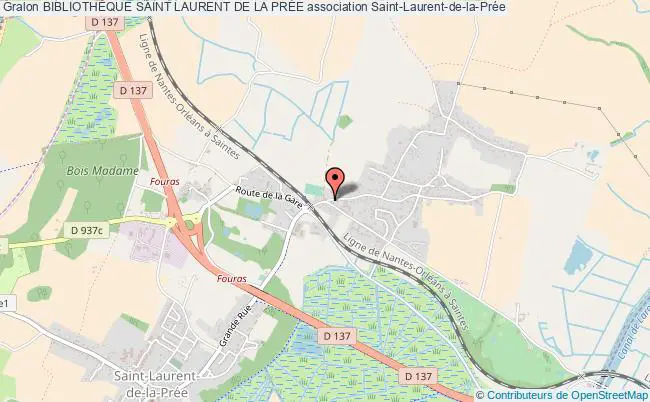 plan association BibliothÈque Saint Laurent De La PrÉe Saint-Laurent-de-la-Prée