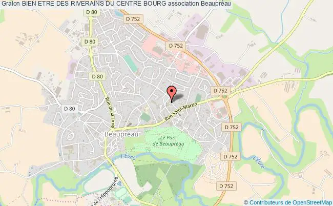 plan association Bien Etre Des Riverains Du Centre Bourg Beaupréau-en-Mauges