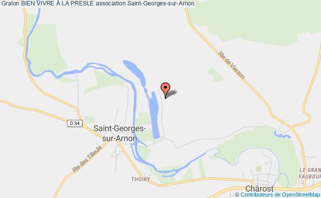 plan association Bien Vivre Â La Presle Saint-Georges-sur-Arnon