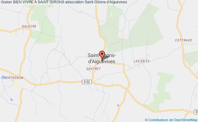 plan association Bien Vivre A Saint Girons Saint-Girons-d'Aiguevives