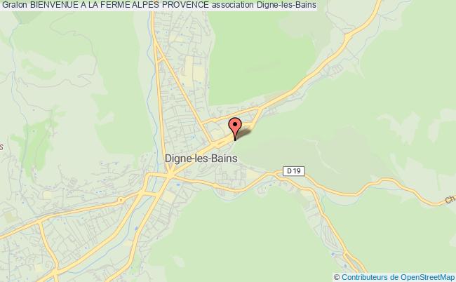 plan association Bienvenue A La Ferme Alpes Provence Digne-les-Bains