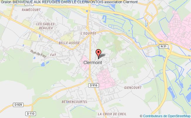 plan association Bienvenue Aux Refugies Dans Le Clermontois Clermont