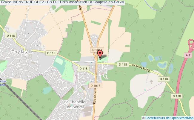 plan association Bienvenue Chez Les Djeun's La Chapelle-en-Serval