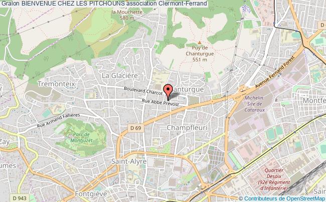 plan association Bienvenue Chez Les Pitchouns Clermont-Ferrand