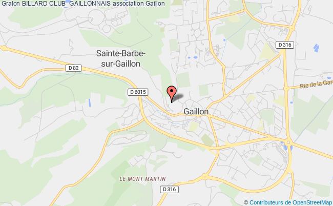 plan association Billard Club  Gaillonnais Gaillon