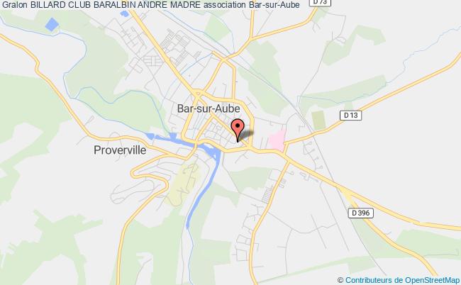 plan association Billard Club Baralbin Andre Madre Bar-sur-Aube