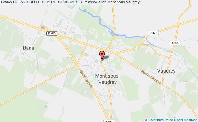 plan association Billard Club De Mont Sous Vaudrey Mont-sous-Vaudrey