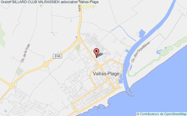 plan association Billard-club Valrassien Valras-Plage