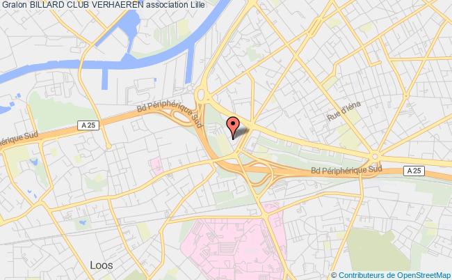 plan association Billard Club Verhaeren Lille