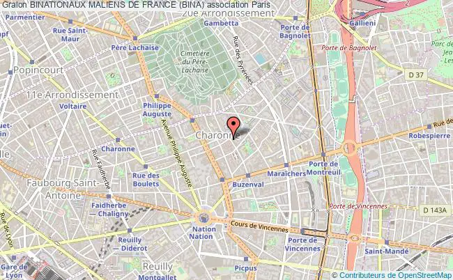 plan association Binationaux Maliens De France (bina) Paris