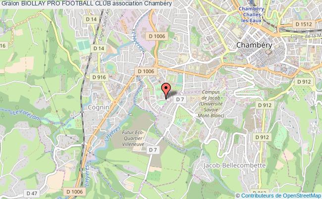 plan association Biollay Pro Football Club Chambéry