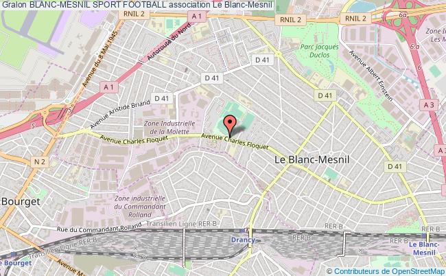 plan association Blanc-mesnil Sport Football Le Blanc-Mesnil