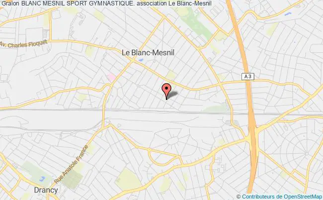 plan association Blanc Mesnil Sport Gymnastique. Le    Blanc-Mesnil