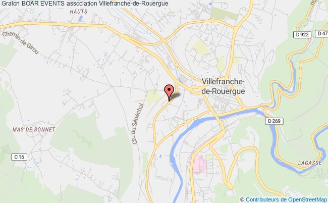 plan association Boar Events Villefranche-de-Rouergue