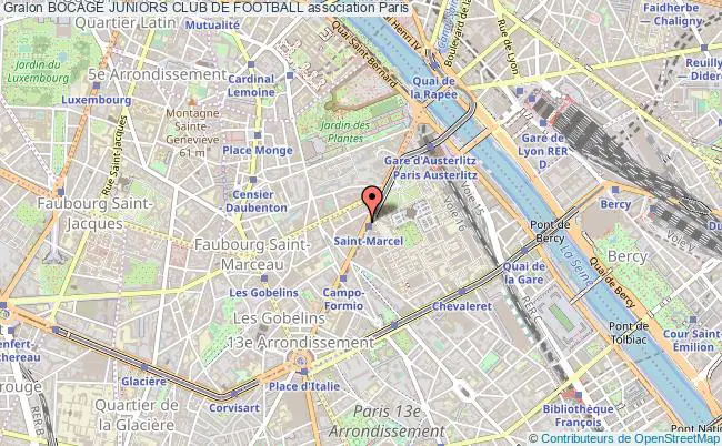plan association Bocage Juniors Club De Football PARIS