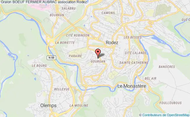 plan association Boeuf Fermier Aubrac Rodez