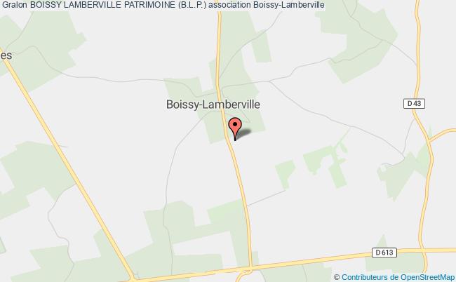 plan association Boissy Lamberville Patrimoine (b.l.p.) Boissy-Lamberville