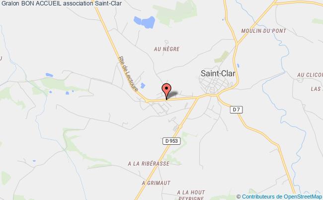 plan association Bon Accueil Saint-Clar
