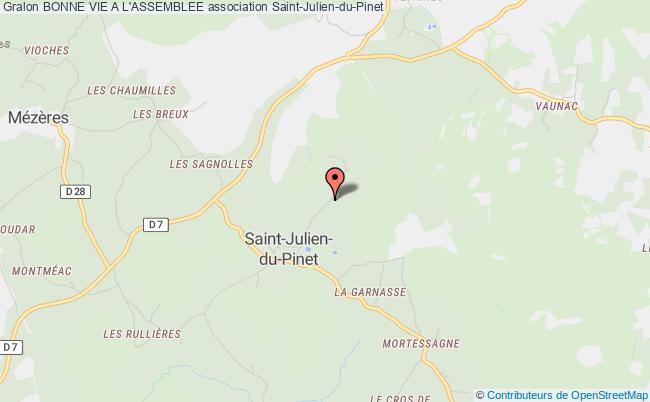 plan association Bonne Vie A L'assemblee Saint-Julien-du-Pinet