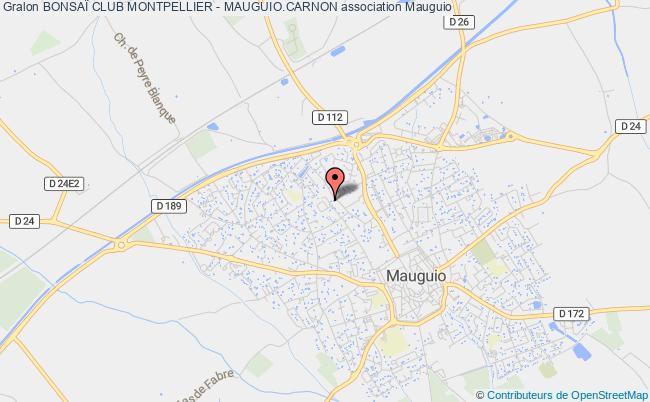 plan association BonsaÏ Club Montpellier - Mauguio.carnon Mauguio