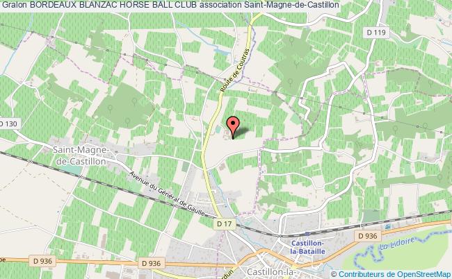 plan association Bordeaux Blanzac Horse Ball Club Saint-Magne-de-Castillon
