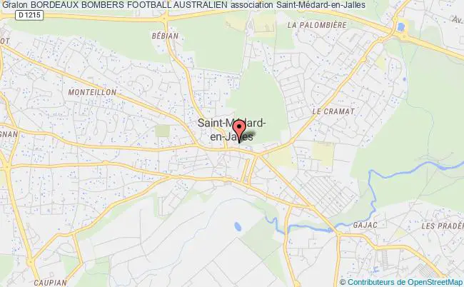 plan association Bordeaux Bombers Football Australien Saint-Médard-en-Jalles