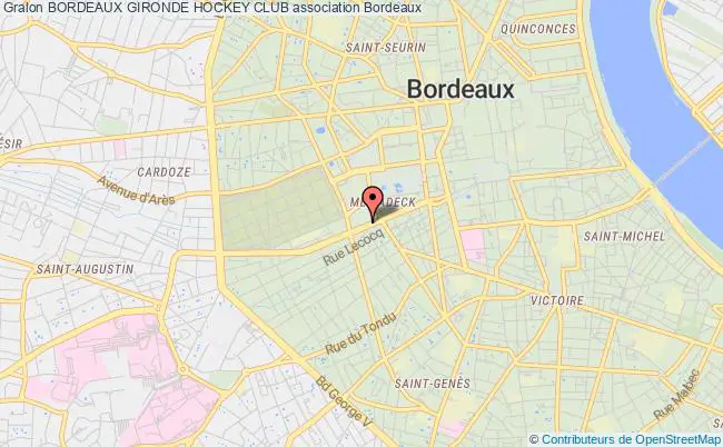 plan association Bordeaux Gironde Hockey Club Bordeaux