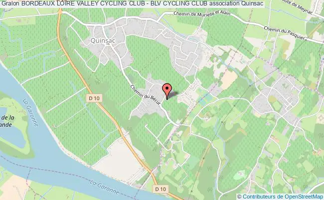plan association Bordeaux Loire Valley Cycling Club - Blv Cycling Club Quinsac