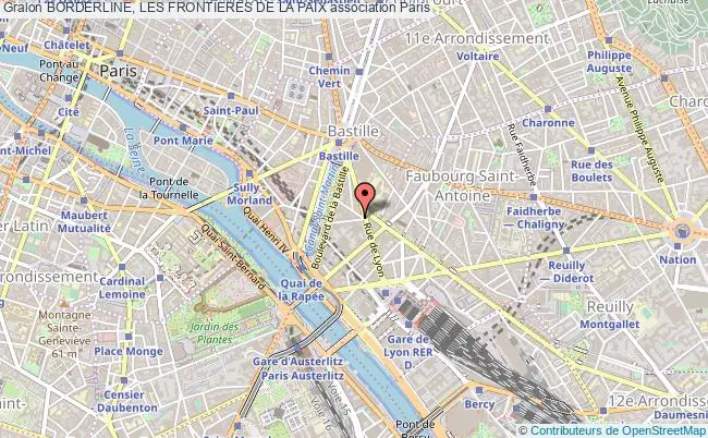 plan association Borderline, Les Frontieres De La Paix Paris