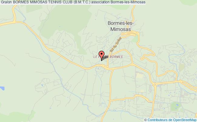 plan association Bormes Mimosas Tennis Club (b.m.t.c.) Bormes-les-Mimosas