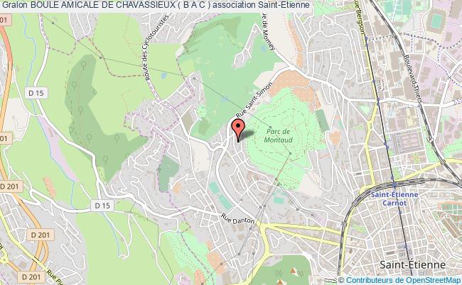 plan association Boule Amicale De Chavassieux ( B A C ) Saint-Étienne