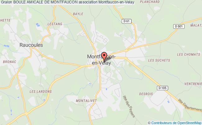 plan association Boule Amicale De Montfaucon Montfaucon-en-Velay