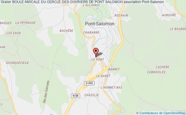 plan association Boule Amicale Du Cercle Des Ouvriers De Pont Salomon Pont-Salomon