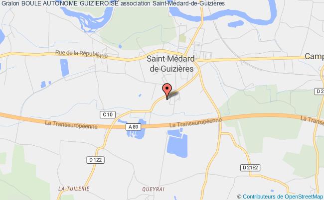 plan association Boule Autonome Guizieroise Saint-Médard-de-Guizières