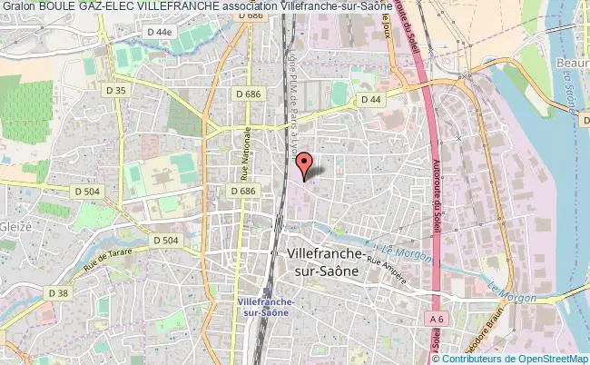plan association Boule Gaz-elec Villefranche Villefranche-sur-Saône
