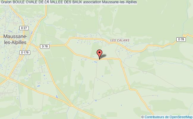 plan association Boule Ovale De La Vallee Des Baux Maussane-les-Alpilles