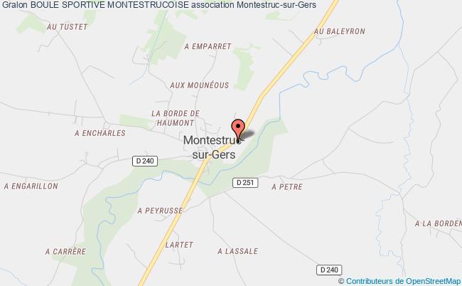 plan association Boule Sportive Montestrucoise Montestruc-sur-Gers