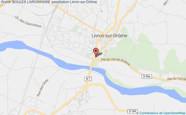 plan association Boules Livronnaise Livron-sur-Drôme