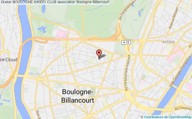 plan association Boulogne Aikido Club Boulogne-Billancourt