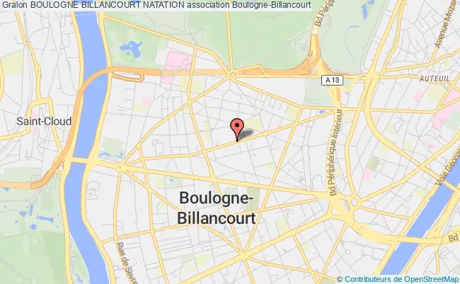 plan association Boulogne Billancourt Natation Boulogne-Billancourt