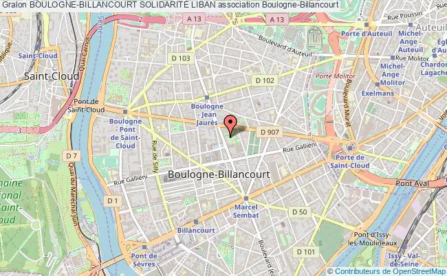 plan association Boulogne-billancourt SolidaritÉ Liban Boulogne-Billancourt