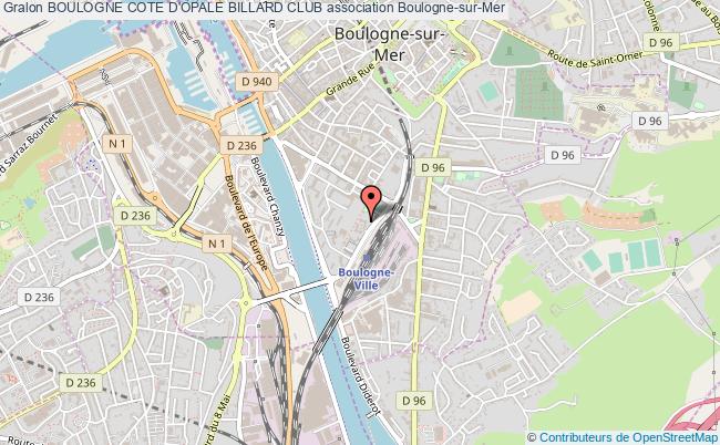 plan association Boulogne Cote D'opale Billard Club Boulogne-sur-Mer
