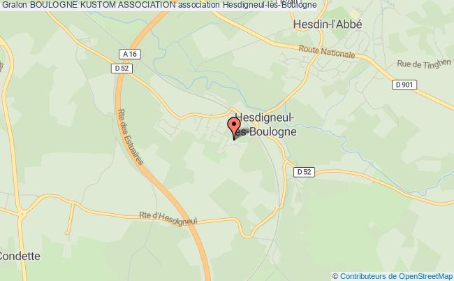 plan association Boulogne Kustom Association Hesdigneul-lès-Boulogne