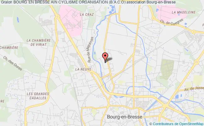 plan association Bourg En Bresse Ain Cyclisme Organisation (b.a.c.o) Bourg-en-Bresse