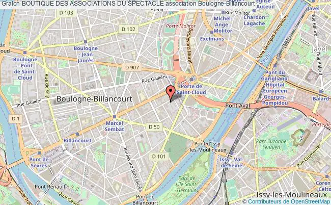 plan association Boutique Des Associations Du Spectacle Boulogne-Billancourt