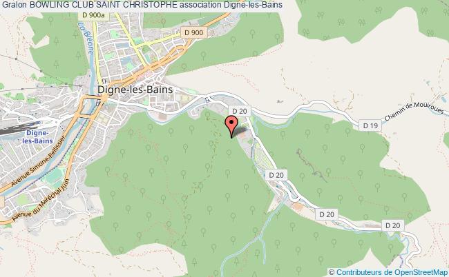 plan association Bowling Club Saint Christophe Digne-les-Bains
