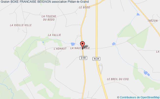 plan association Boxe Francaise Beignon Plélan-le-Grand