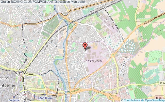 plan association Boxing Club Pompignane Montpellier