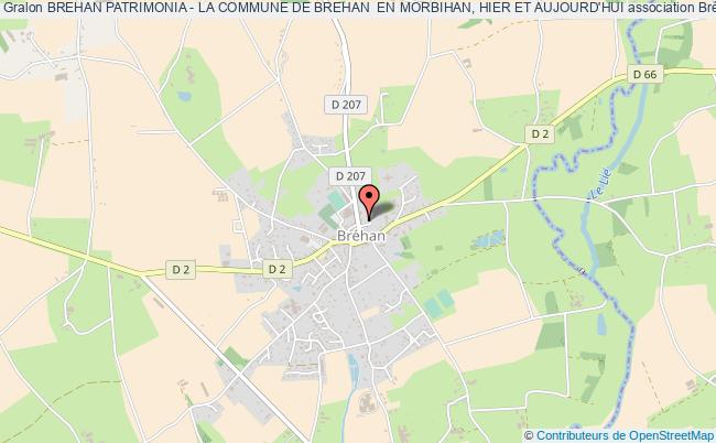 plan association Brehan Patrimonia - La Commune De Brehan  En Morbihan, Hier Et Aujourd'hui Bréhan