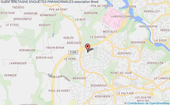 plan association Bretagne EnquËtes Paranormales Brest